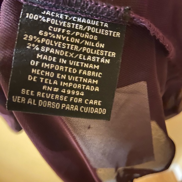 R&M Richards open front plum/sheer cardigan - size 16 - NWT - Picture 9 of 12
